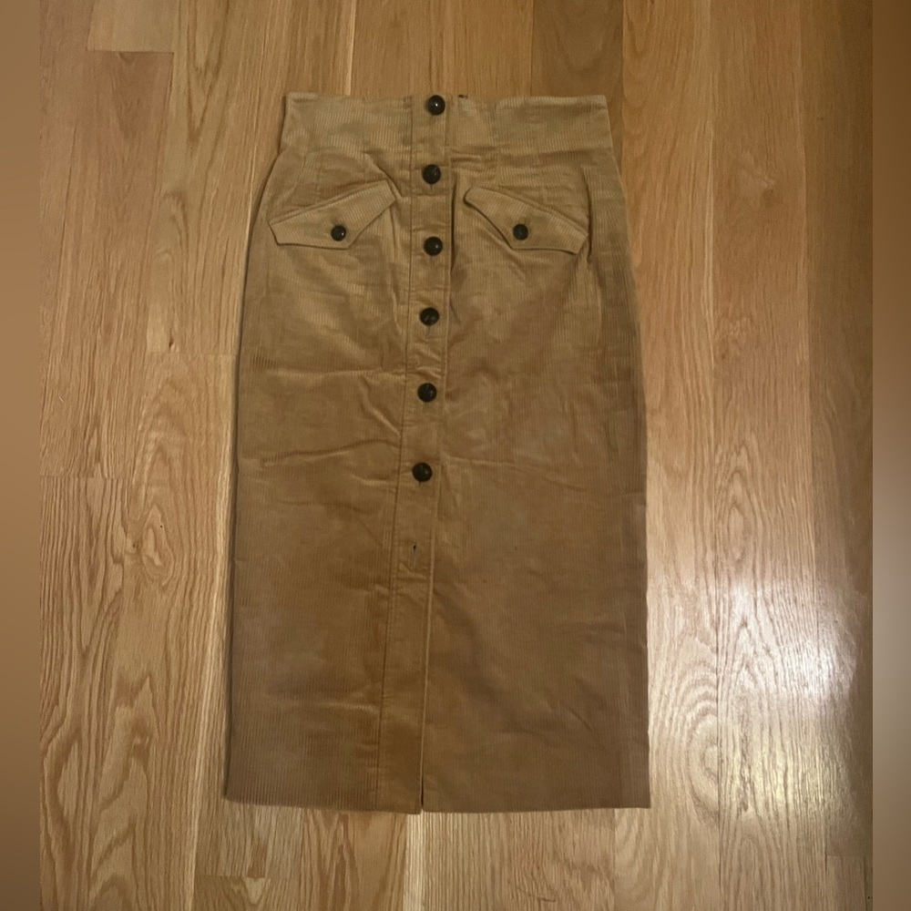 VERONICA BEARD corduroy midi skirt